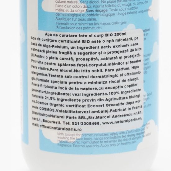Apă de curățare față și corp bio 200ml