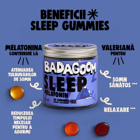 Jeleuri gumate cu melatonină Sleep, 60 buc
