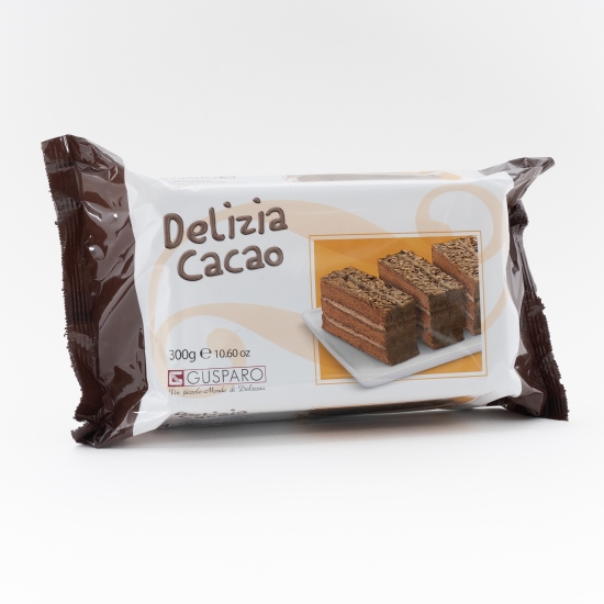 Tort Delizia Cacao cu cremă de cacao glazurat 300g