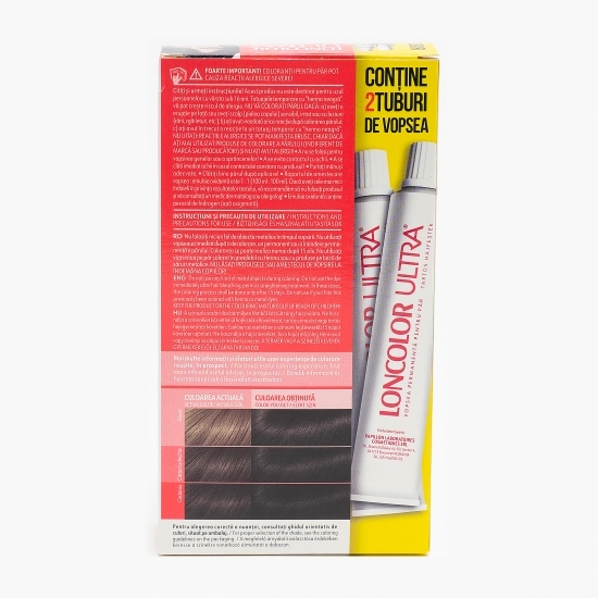 Vopsea permanentă pentru păr Ultra Duo 4 Castaniu mediu 200ml