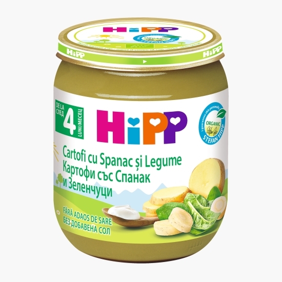 Cartofi cu spanac și legume eco, +4 luni, 125g