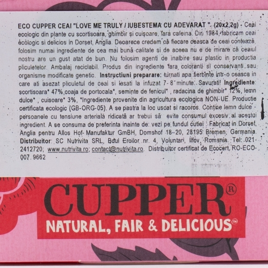 Ceai eco Love Me Truly 20 plicuri