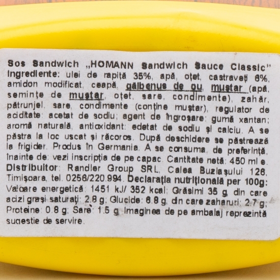 Sos sandwich 450ml