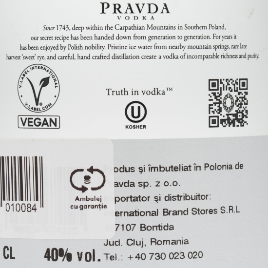 Vodcă, 40%, 0.7l