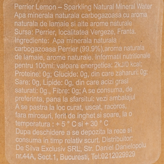 Apă minerală cu aromă de lămâie 0.5l