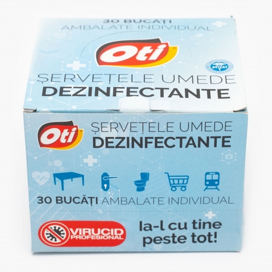 Servețele umede dezinfectante ambalate individual 30 buc