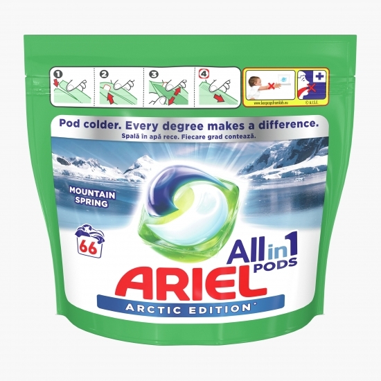 Detergent de rufe capsule All in One Pods Arctic Edition, 66 spălări