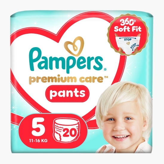 Scutece chiloțel Premium Care Pants, mărimea 5, 11-16kg, 20 buc