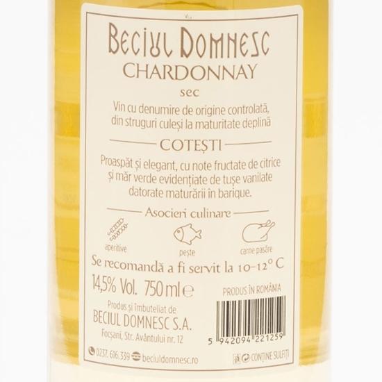 Vin alb sec Chardonnay, 14.5%, 0.75l