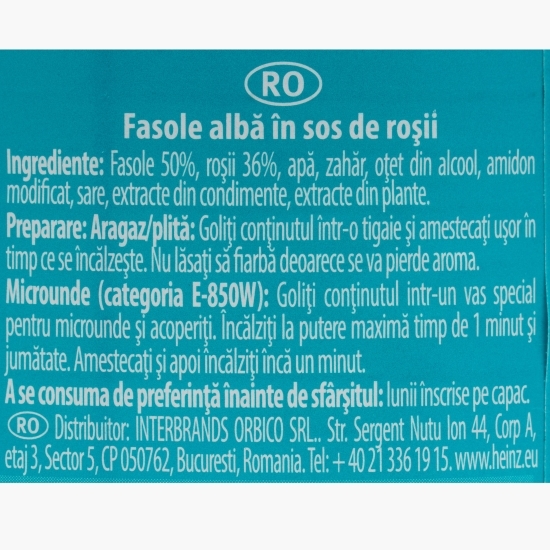Fasole albă în sos de roșii 415g
