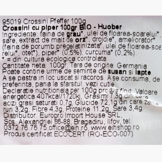 Crossini cu piper, eco 100g