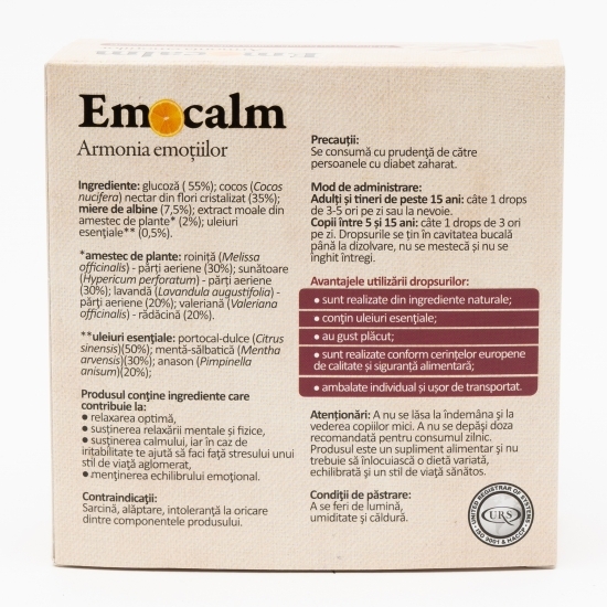 Dropsuri Emocalm cu lavandă și roiniță 20 buc