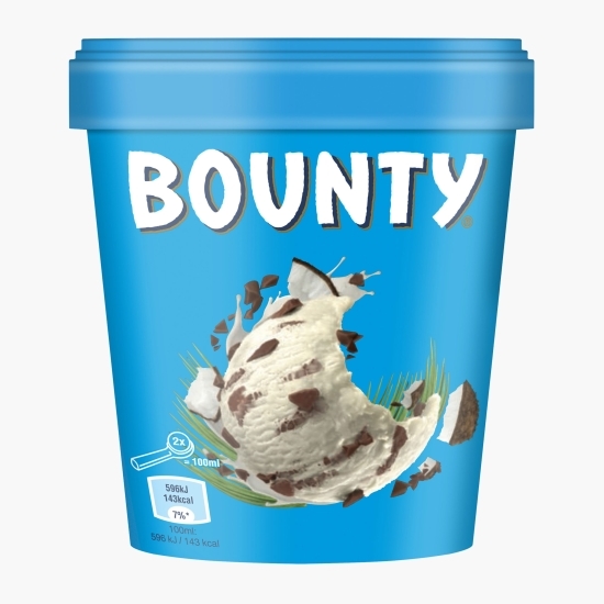 Înghețată cu nucă de cocos și topping de ciocolată 450ml (255g)