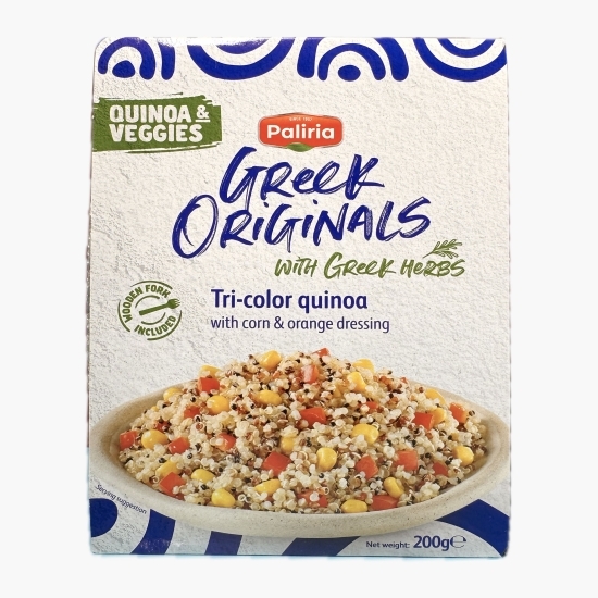 Quinoa în trei culori, cu porumb și sos de portocale, 200g
