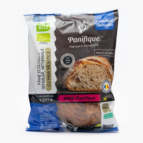 Pâine ecologică semialbă, artizanală cu maia sălbatică 400g
