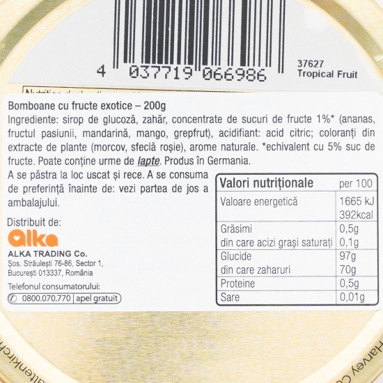 Bomboane cu fructe exotice 200g