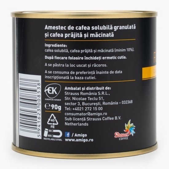 Cafea solubilă și boabe fin măcinate Fusion 90g