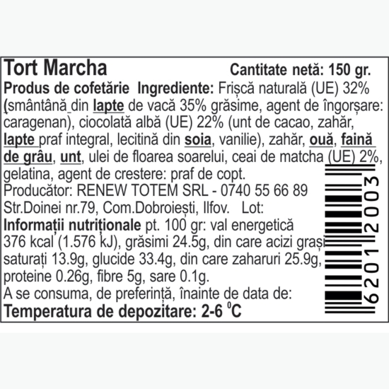 Felie de tort cu matcha 150 gr