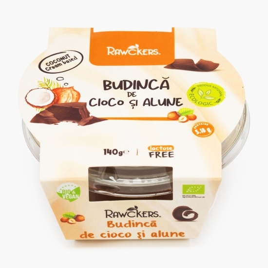 Budincă eco din cremă de cocos, ciocolată și alune 140g