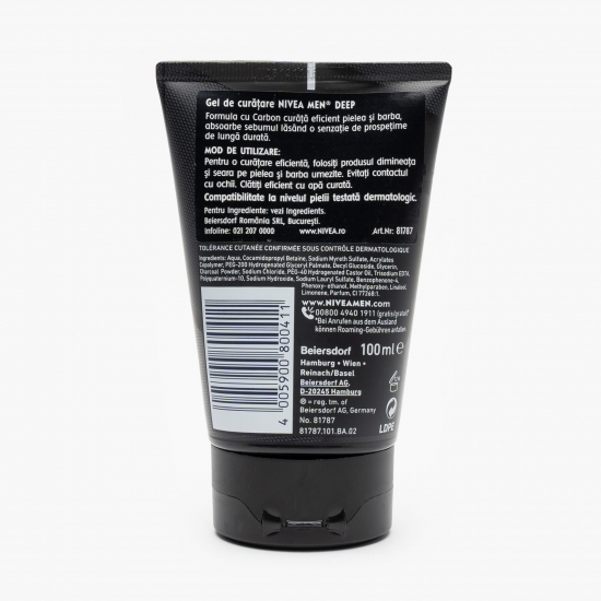 Gel de curățare pentru față și barbă Men Deep Control 100ml