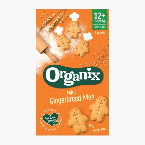 Mini biscuiți ecologici cu ghimbir 5x20g, 12+ luni
