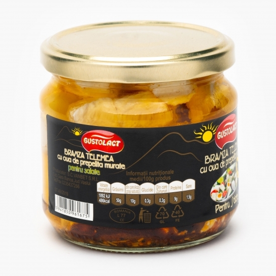 Brânză telemea cu ouă de prepeliță 350g