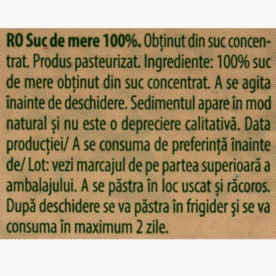 Suc de mere 100%, 1l