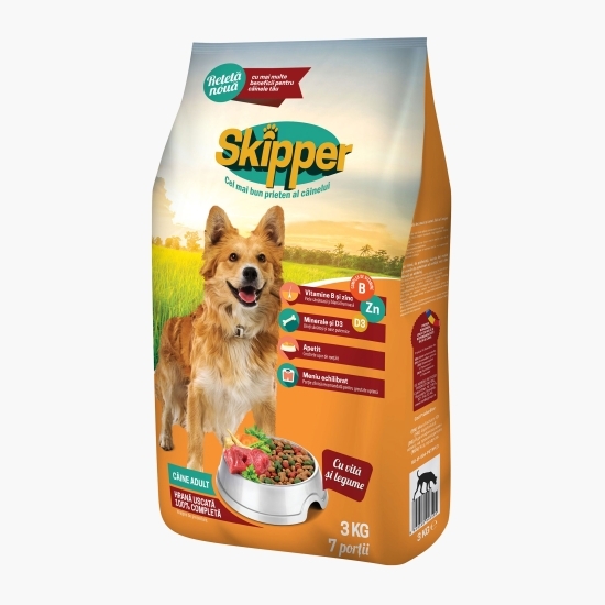 Hrană uscată pentru câini, cu vită și legume, 3kg