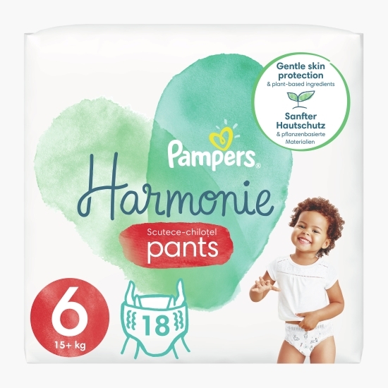 Scutece chiloțel Pants Harmonie mărimea 6, 15+kg, 18 buc