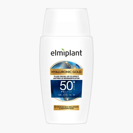 Cremă de zi cu efect antirid și redensificator Hyaluronic Gold SPF 50+, 50ml  