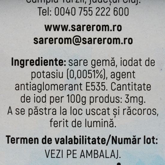 Sare iodata fină 1kg