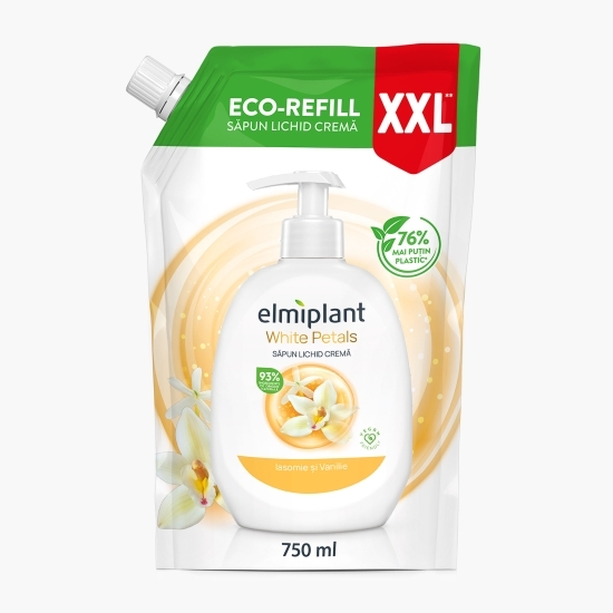 Rezervă săpun lichid cremă, eco Iasomie & Vanilie, 0.75l