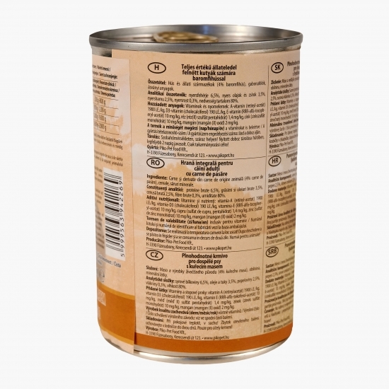 Hrană umedă integrală pentru câini adulți, 415g, cu carne pasăre