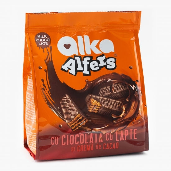 Napolitane cu ciocolată cu lapte și cremă de cacao 180g