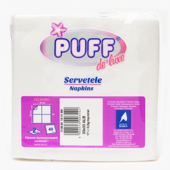 Șervețele de masă 2 straturi 40 buc