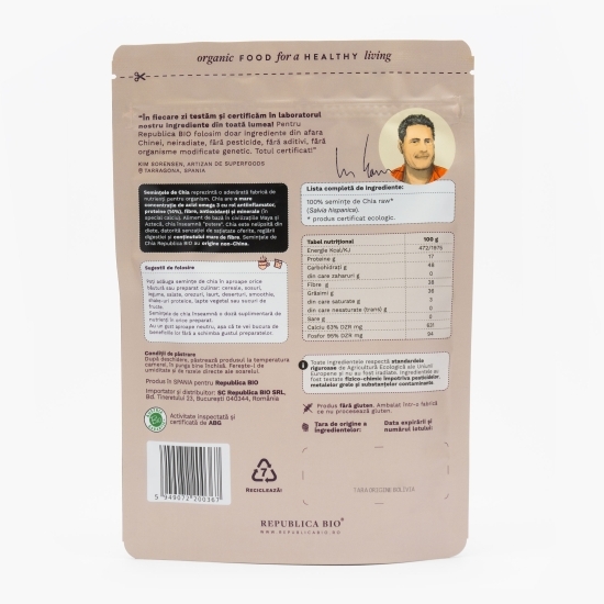 Chia, semințe ecologice pure, 200g