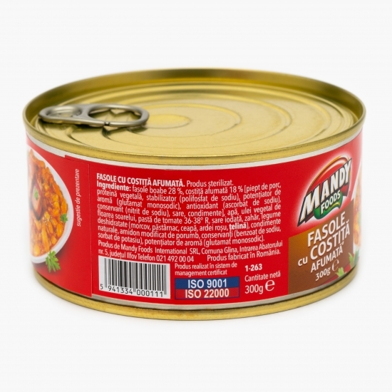 Fasole cu costiță afumată 300g