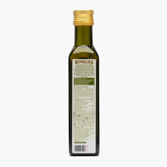Ulei de floarea-soarelui presat la rece, cu busuioc și rozmarin, 0.25l