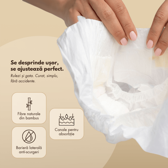 Scutece chiloțel din bambus mărimea 4, 10-15kg, 84 buc