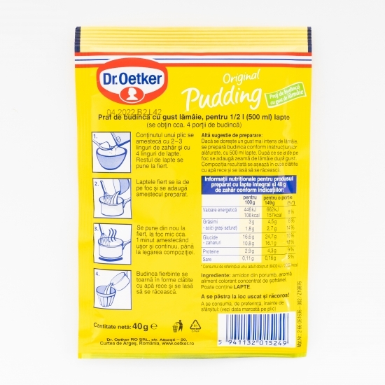 Praf de budincă Original Pudding cu gust de lămâie 40g