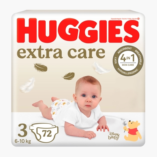Scutece Extra Care mega mărimea 3, 6-10kg, 72 buc
