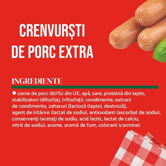 Crenvurști de porc extra 280g