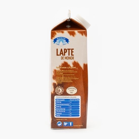 Lapte 1.5% grăsime, 1l