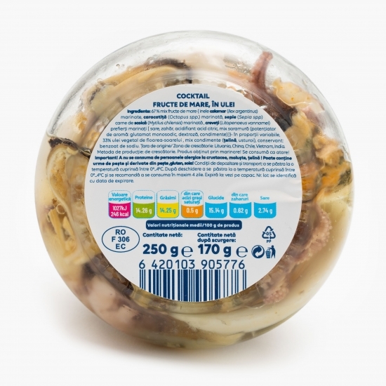 Cocktail fructe de mare în ulei 250g