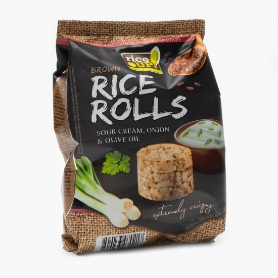 Mini rondele din orez brun integral cu ceapă și smântână 50g