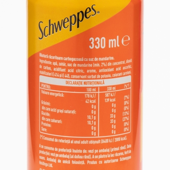 Apă tonică cu aromă de mandarine 0.33l