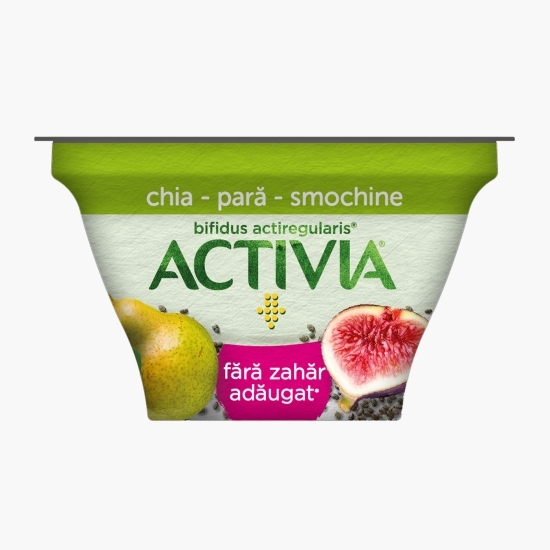 Iaurt cu pere, smochine și chia, 3.1% grăsime, fără zahăr adăugat, 150g