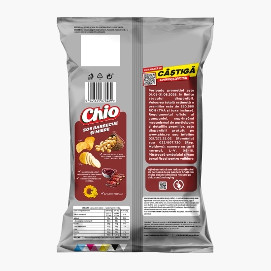 Chipsuri din cartofi cu gust de sos barbecue și miere 125g