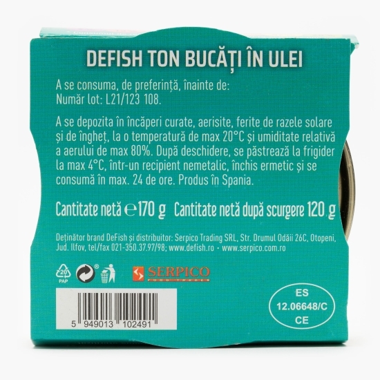 Ton bucăți în ulei 170g