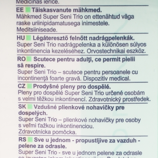Scutece adulți, mărime M, 10 buc